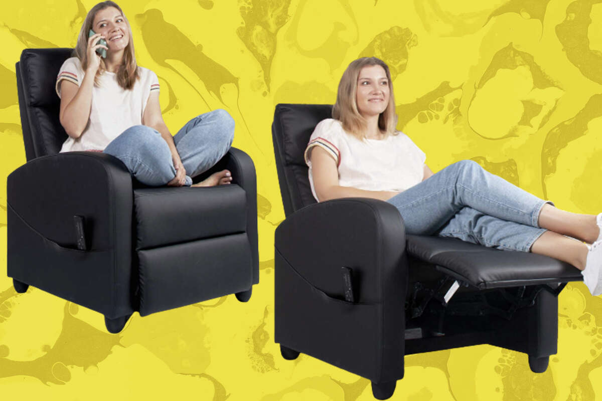 Relax to the max in this massaging recliner, on sale from Amazon